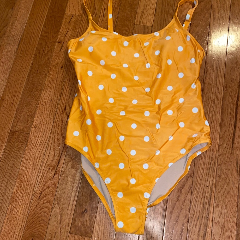 Yellow Polka Dot One-Piece